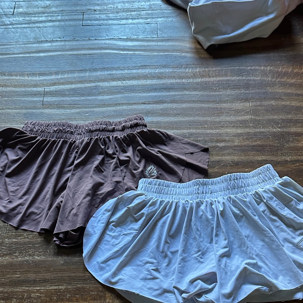 Stylish Women's Shorts in Purple and White